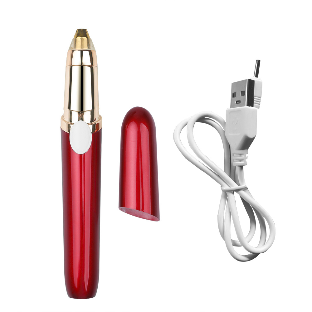 Elektrische Wenkbrauw Trimmer Vrouwen Mini Scheerapparaat Instant Pijnloos Gezicht Wenkbrauwen Hair Remover Epilator Draagbare Scheermessen # Re-68: RedBattery