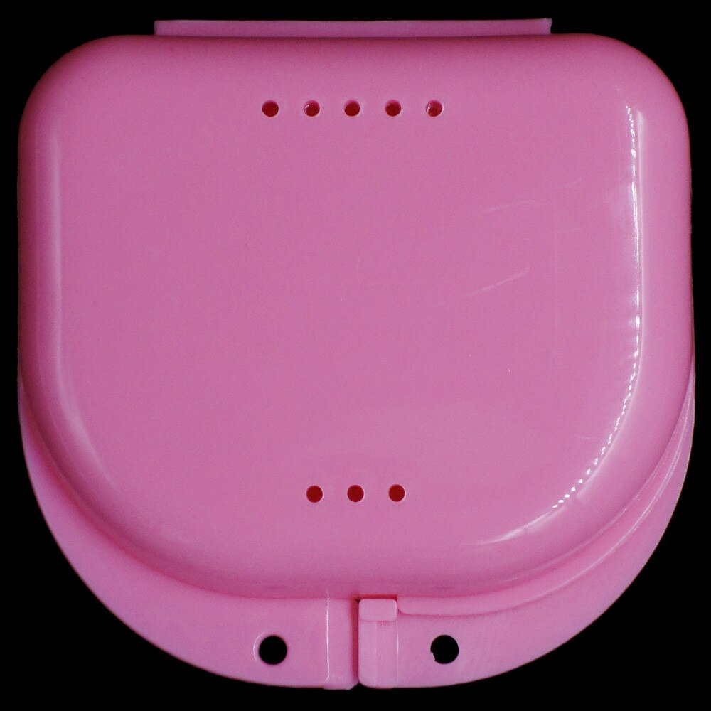 Organizer Prothese Bad Box Case Dental Valse Tanden Apparaat Container Opbergdozen Dentu Organisatoren Opslag: 1pc-Pink