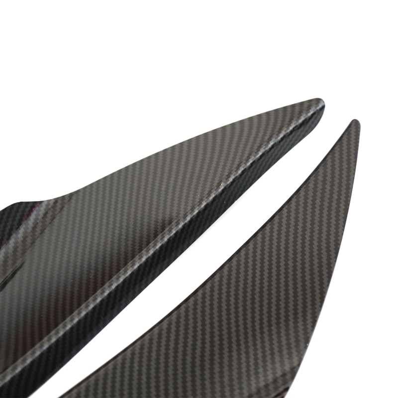 4 stuks/set carbon look carrosserie spoiler canards valence kin voorbumper lip diffuser splitter vinnen