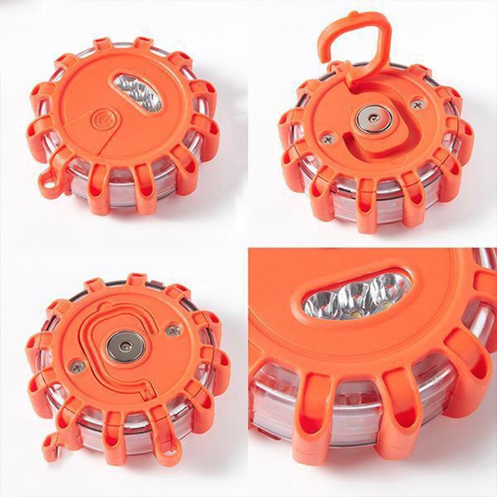 2pcs LED Warning Light Multi-functional LED Indicator Lights AAA Powered Traffic Safety Warning Indicator Lightings: White