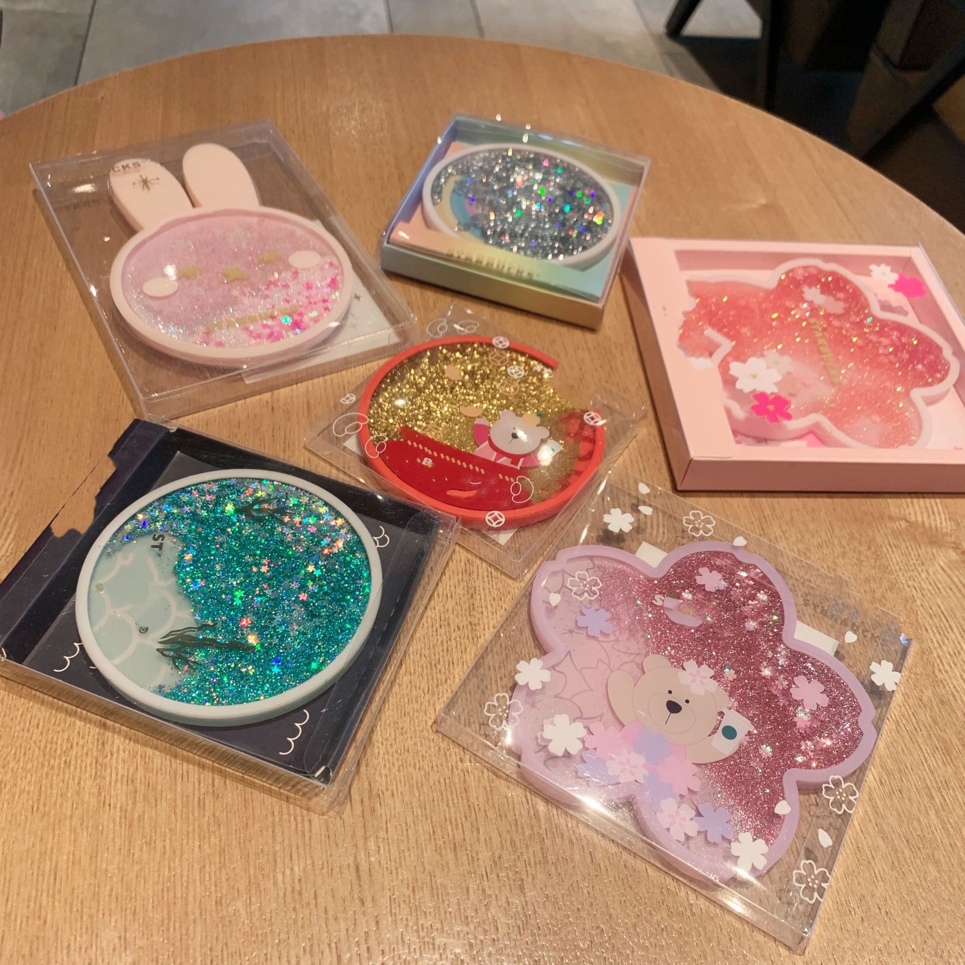 Cherry blossom coasters silikone kviksand flash sakura dækkeserviet drikke kaffe kop måtte skridsikker isolering te pude boligindretning