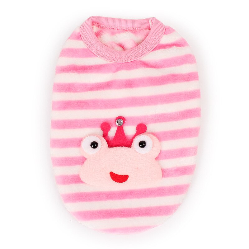 Cartoon Pet Dog Clothes Winter Fleece Rabbit Kitty Puppy Vest Clothing for Small Dog Chihuahua Yorkshire Pet T-shirt Cat Costume: Pink / 6