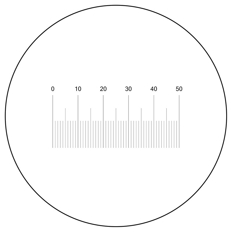 Oculair Micrometer Voor Biologische Microscoop Oculaire Streepplaat Meten Glas Weegschalen Heerser Div 0.1Mm Diameter 19Mm CAT903 C3