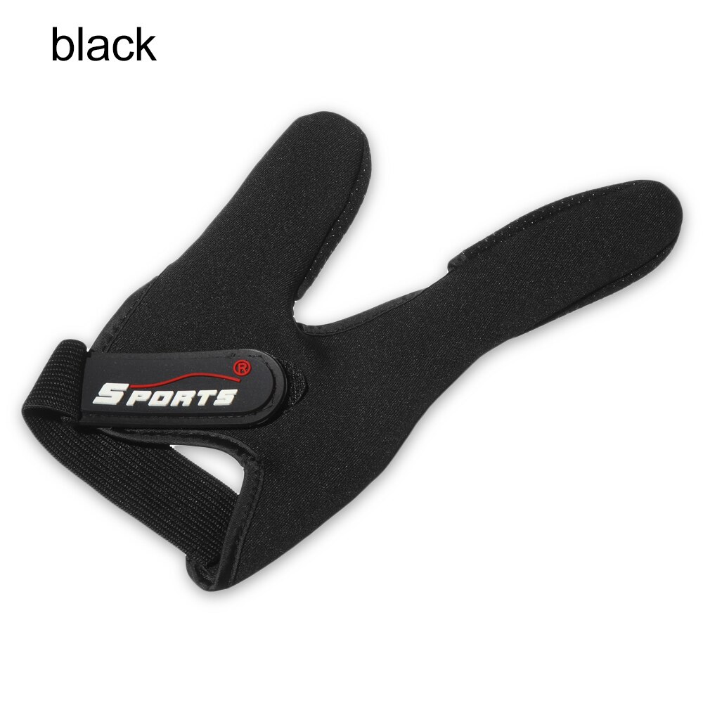 1Pc Non-Slip Single Finger Protector Fishing Gloves Fishermen One Finger Casting Glove Blue/Red/Black Fishing Accessories: black2