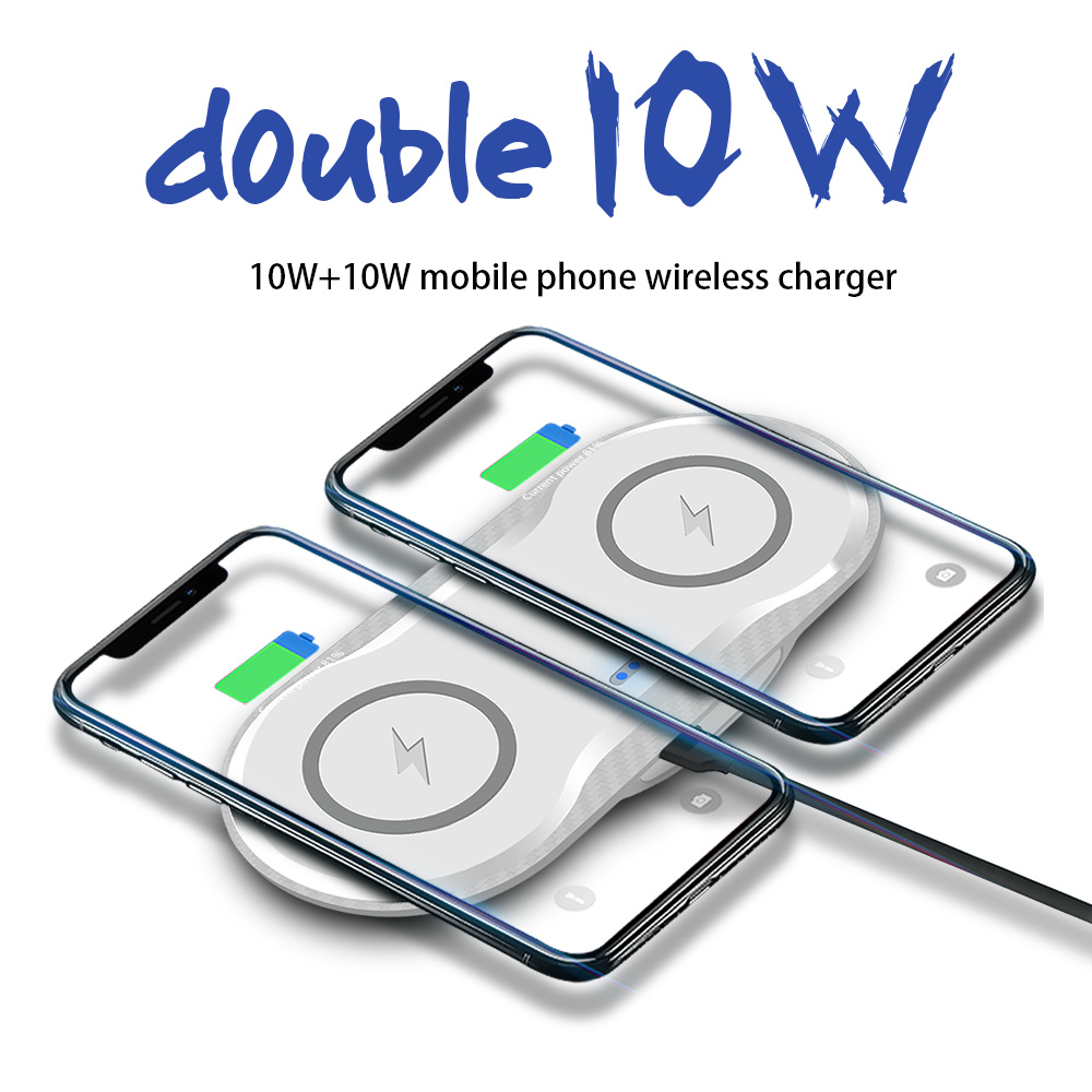 20W Dual 2 in 1 Draadloze Oplader Pad Voor iPhone 11 Pro XR XS X 8 AirPods Qi Dubbele 10W Snelle Laadstation voor Samsung S10 S9