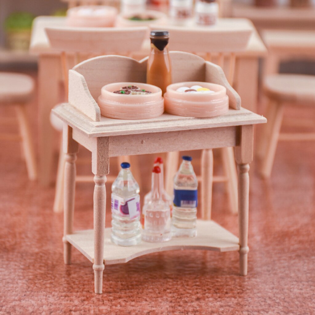 1:12 miniatura in Legno non Verniciato Mensola cremagliera di Stoccaggio Modello scena Da Cucina FAI DA TE