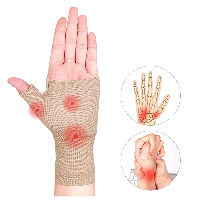 Gants de protection élastiques, 1 paire, attelle de poignet, soulagement de la douleur, pression de deuxième niveau, anti-inflammatoire