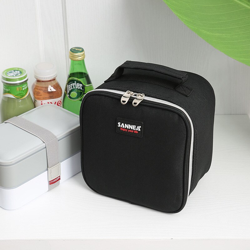 4L Kleine Capaciteit Kinderen Isolatie Zak Outdoor Picknick Draagbare Lunch Tas Isolatie Koude Isolatie Draagbare Zak Ijs: Black