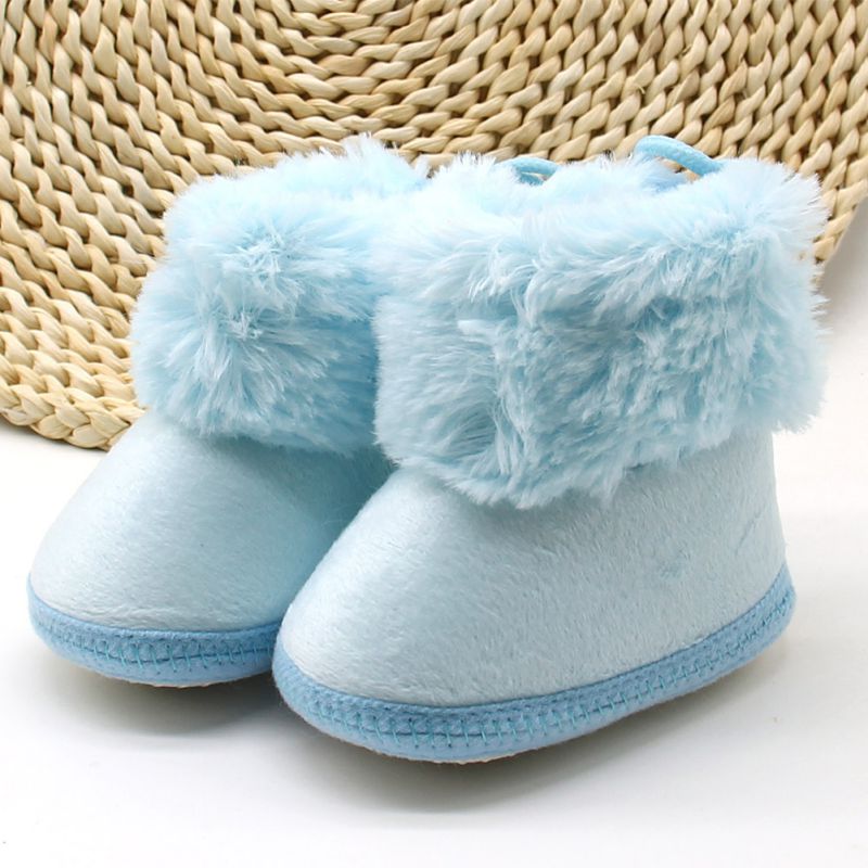 Vinter søde nyfødte baby piger prinsesse vinterstøvler første vandrere blød varm sål toddler børn pige fodtøj afslappede sko