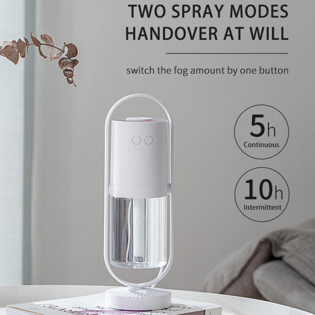 200Ml Usb Luchtbevochtiger Led Rotary Light Ultrasone Essentiële Olie Mist Diffuser Projectie Lamp Draagbare Usb Oplaadbare Fan