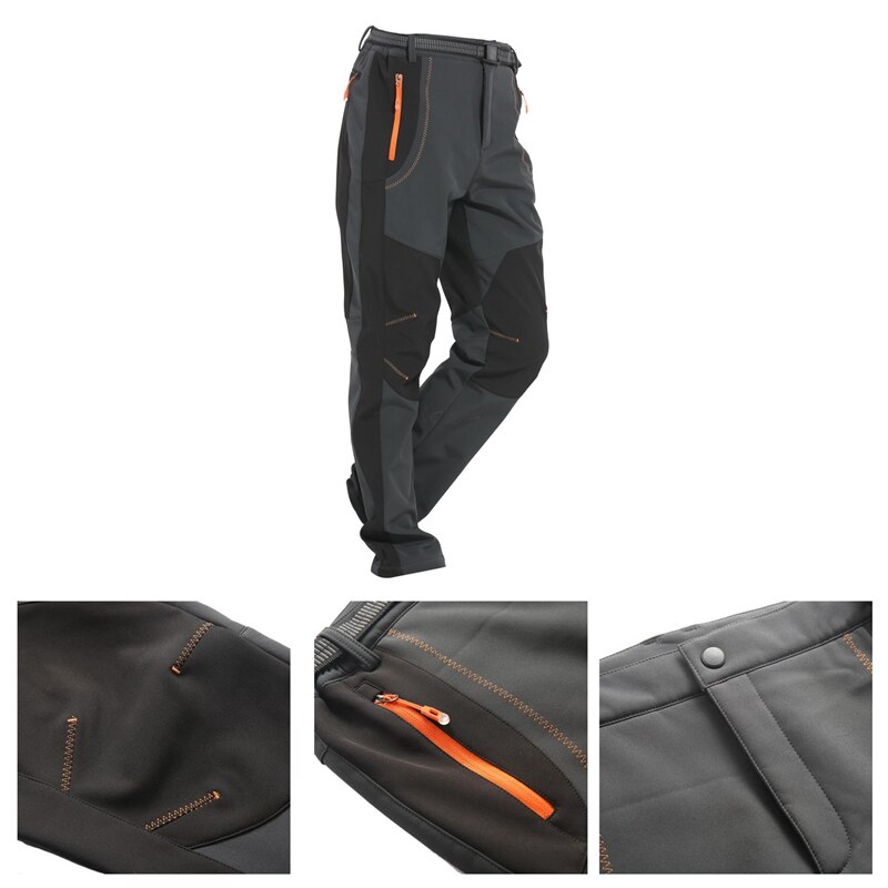 Winter Men Women Hiking Pants Outdoor Softshell Trousers Waterproof Windproof for Camping Ski Climbing