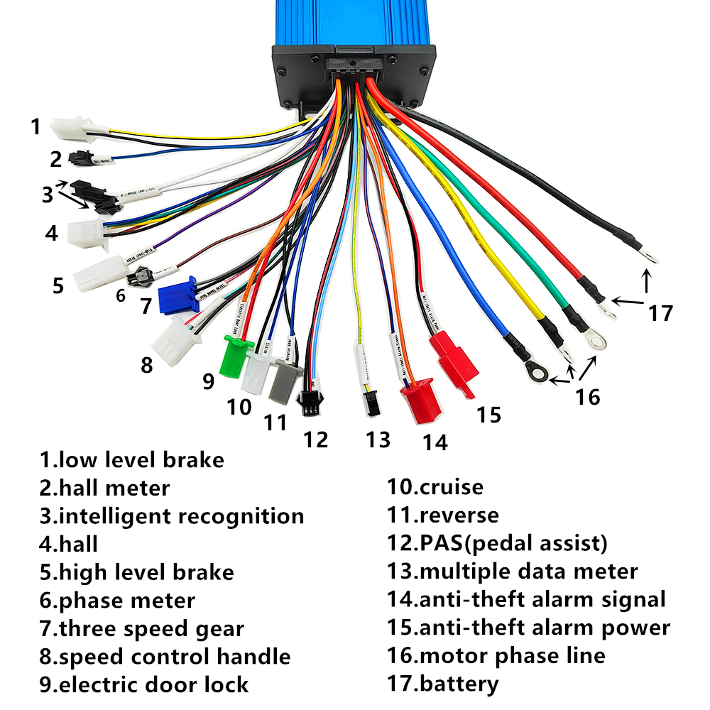 Ebike Controller Scooter Motorfiets Elektrische DC Motor Borstelloze 1500W 2000W 2500W 48V 60V 64V 72V Onderdelen Fiets Accessorie