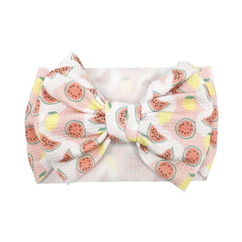 Lenço de cabeça estampado para crianças, europa e américa, acessórios para cabelo, arco grande, macio, elástico, acessórios para bebês: 20