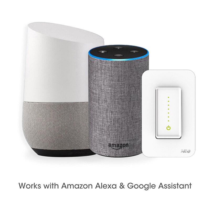 Atenuador inteligente de luz Tuya, Control por voz con aplicación Alexa, Google Home, Control por aplicación, un solo polo, 3 vías