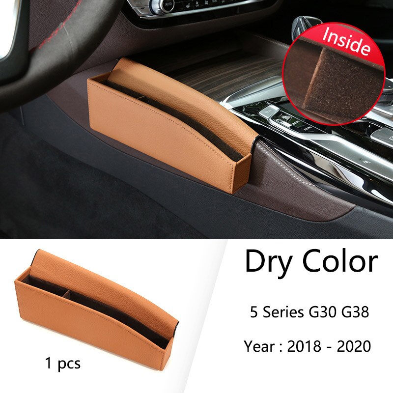 Caja de almacenamiento de caja de cambios interior para coche, soporte de teléfono para unidad manual izquierda, accesorios, para BMW serie 5, F10, F18, G30, G38, -20, 1 ud.: G30 G38 Dry Color