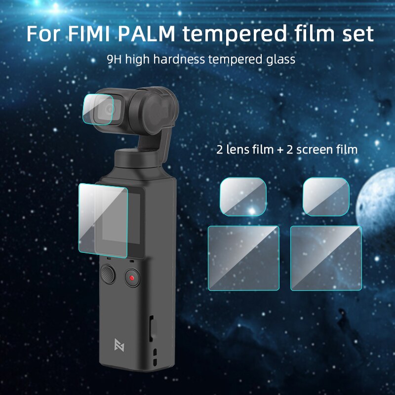 9H Tempered Glass Camera Lens Screen Film Protector for FIMI Palm Gimbal Camera Anti-Scratch PET Soft Film Protective Accessory