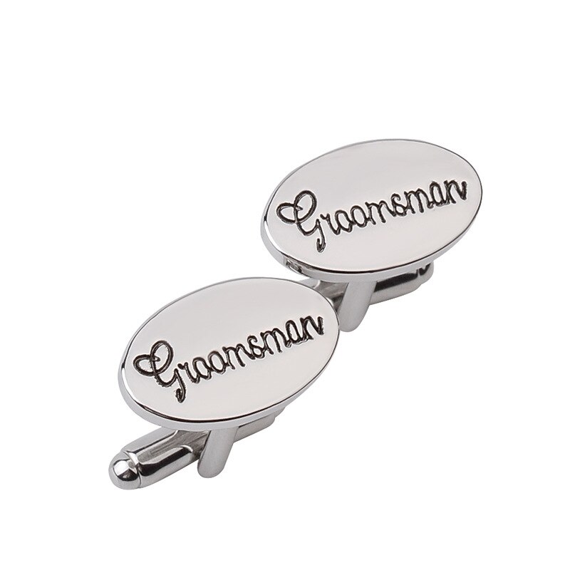 Boutons de manchettes pour hommes, bijoux de mariage ovales, 13 styles, marié/meilleur homme/meilleur ami chemise française, liens pour mariage,