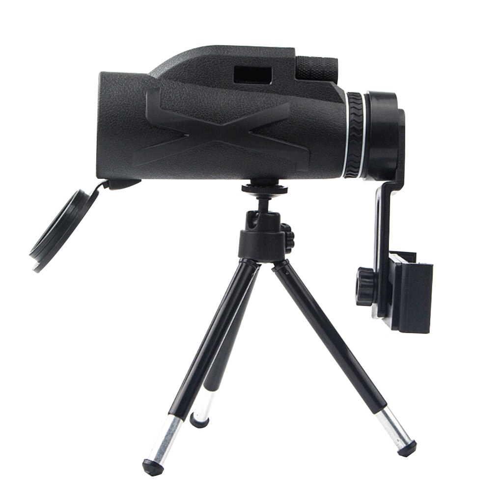 80X100 Monocular Telescope BAK4 Optical Prism Waterproof HD Telescope For Outdoor Birdwatching High Definition Night View: With Holder