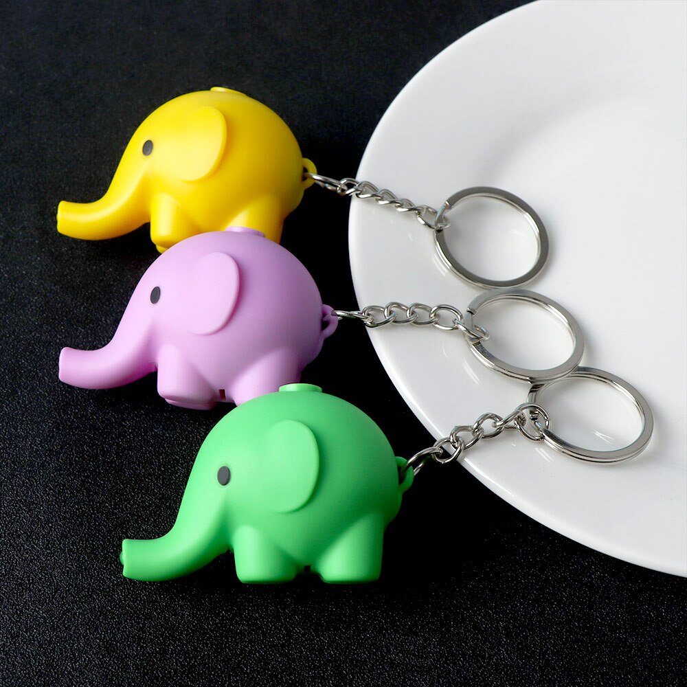 Cute Cartoon Elephant Animal Children Luminous Toys LED Pendant Mini Flashlight Kids Toy