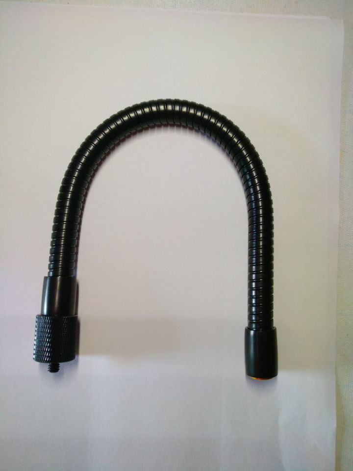 microphone gooseneck 330mm in black, 13" Microphone Gooseneck 1/4"-20 female to 1/4" male adaptor