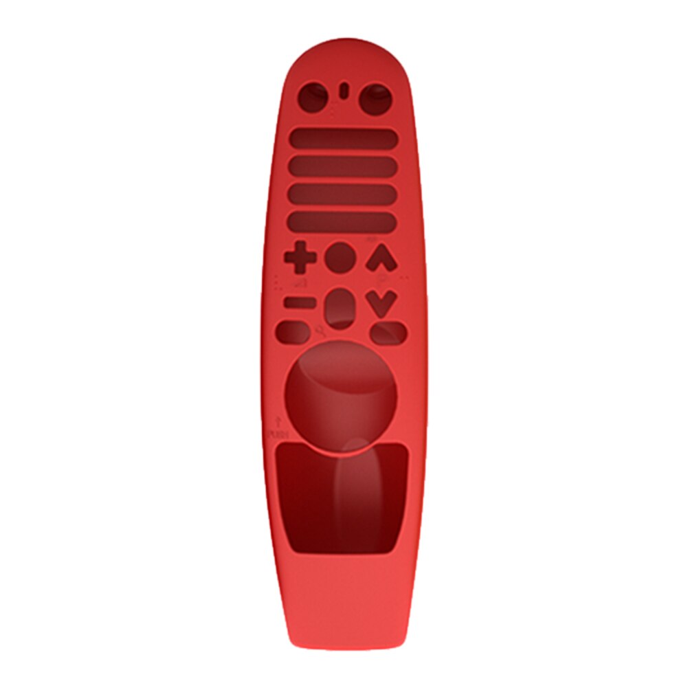 Silicone TV Remote Control Protector Cover for LG AN-MR600 AN-MR650 AN-MR18BA AN-MR19BA AN-MR20GA Protective Case with Lanyard: Red 2