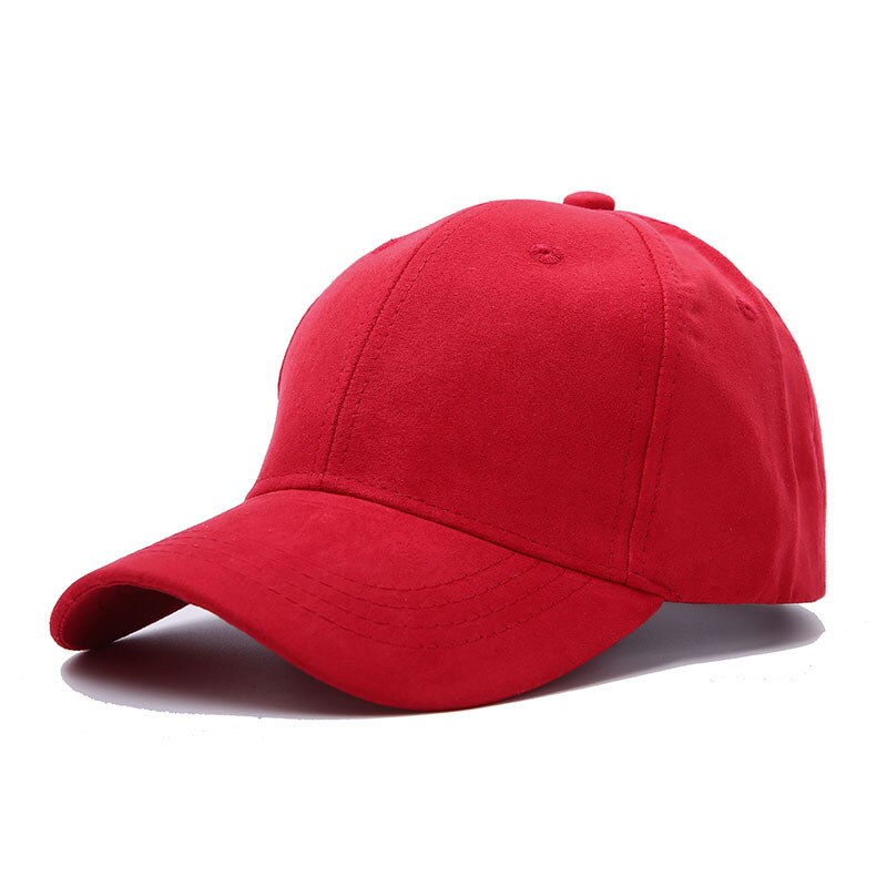 unisex Baseball Cap Women cap Street Hip Hop Outdoor Caps Suede Hats for Ladies Black Grey Baseball cap Adjustable Baseball Hat: Red