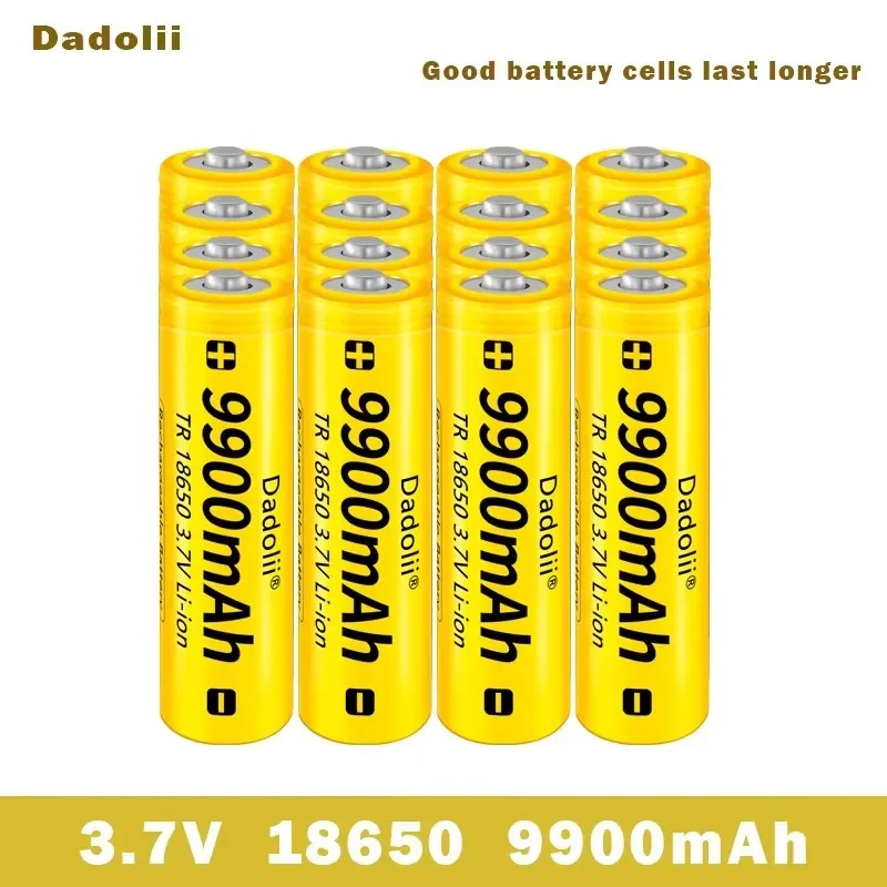 18650 battery 3.7V 9900mAh rechargeable lithium battery for LED flashlight flare battery
