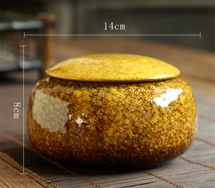 JIA-GUI LUO Ceramic Tea Caddies Tea Bag Storage Box Tea Container Tea Tins Tea Box Tea Storage Tea Organizer D115