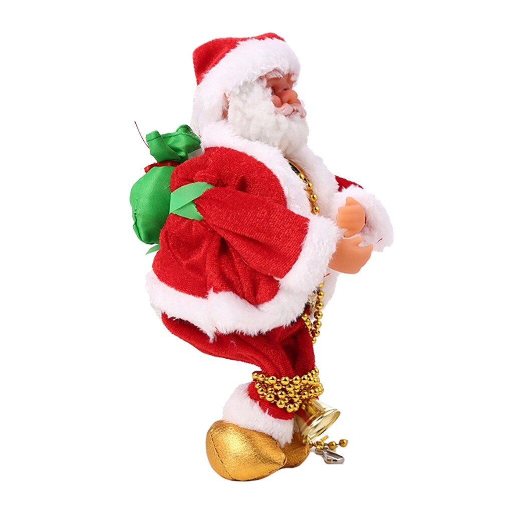 1 pc dekoration julemanden klatring legetøj elektrisk dukke juletræ hængende ornament udendørs indendørs dør væg dekoration 10.30