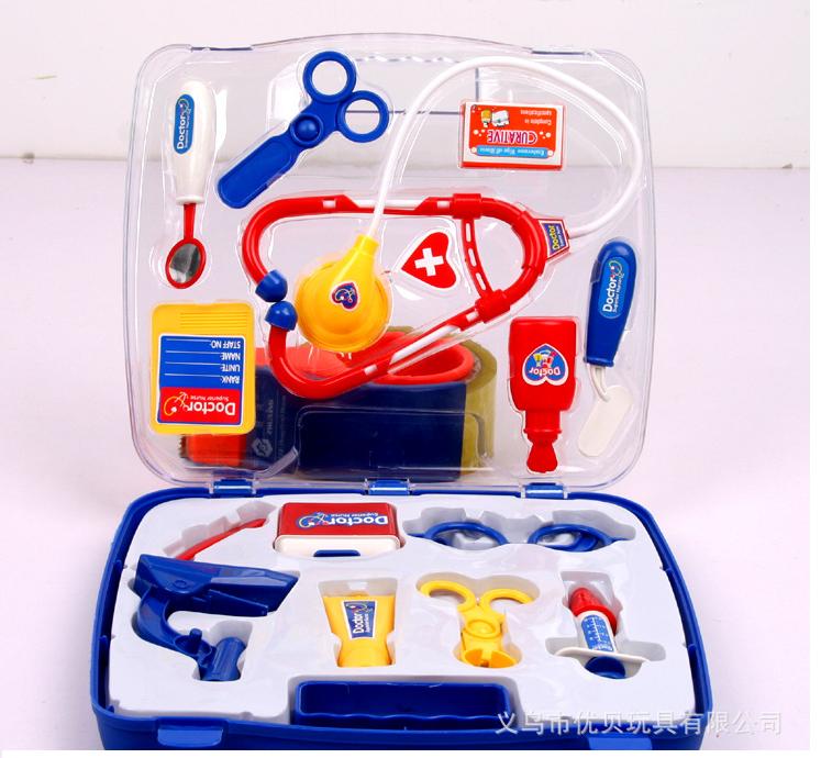 2 farver til drenge og piger foregiver at spille læge legetøj / børnefødselsdag læge sygeplejerske spil legetøj,