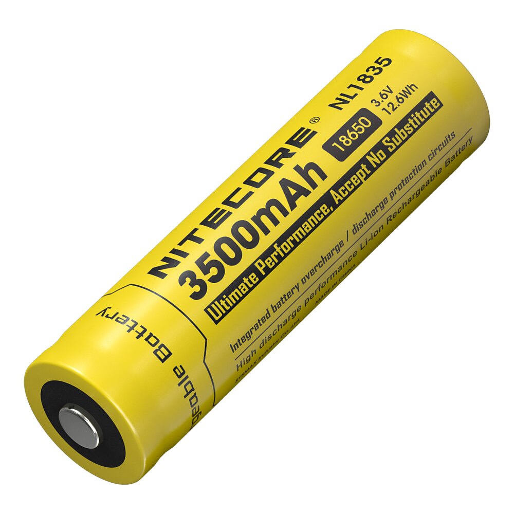 Original NITECORE NL1823/NL1826/NL1835 3.7V Li-ion Protected Battery Button Top for 18650 Type Flashlights