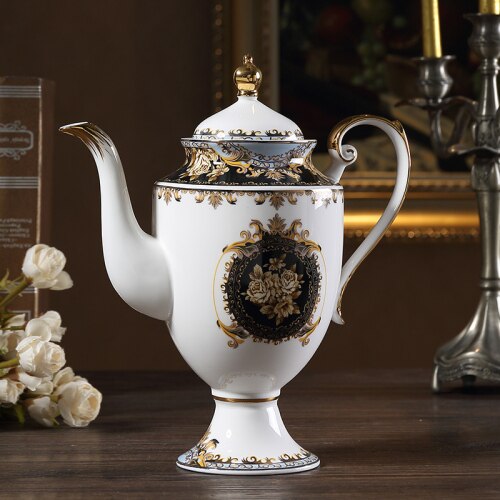 Bone china luksus te kaffekop ske europa porcelæn kaffekop cafe keramik nordisk tekop xicara copo almindelig hvid kop  e8