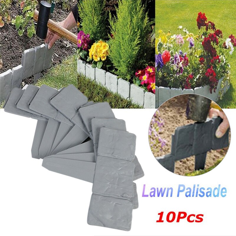 10Pcs Imitatie Steen Landschap Hek Tuin Plant Grens Rand Gazon Grens