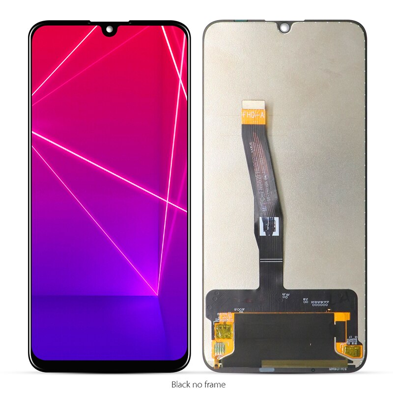 Original skærm til huawei p smart lcd display skærm touch digitizer forsamling p smart lcd skærm med udskiftning af ramme: Sort ingen ramme