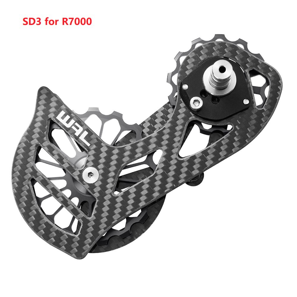 Desviador trasero de cerámica de fibra de carbono para bicicleta, rueda de guía de polea 17T para 6800 R7000 R8000 R9100 R9000, accesorios de bicicleta