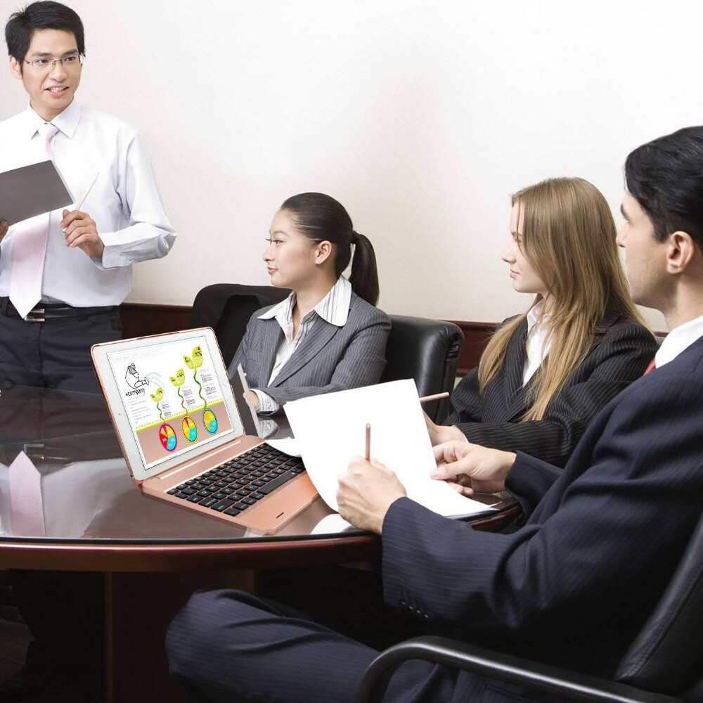 Smart Flip Cover for Apple iPad 9.7 6 6th Generation Keyboard Case A1893 A1954 Wireless Bluetooth-Compatible Keyboard Cover