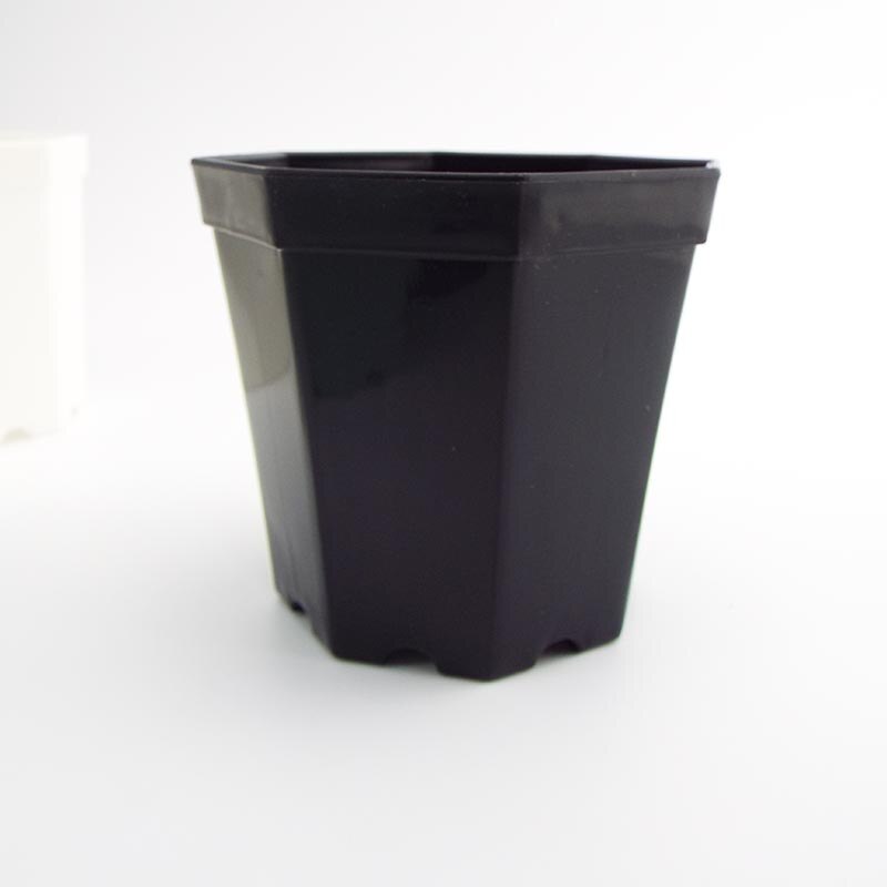 10pcs Plastic Square plant Flower Pot Home Garden planter tools Plant Pots Gardening nursery Pots for herb Succulents: black