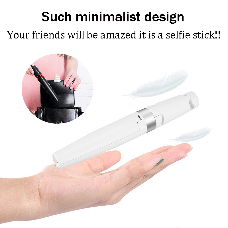 BFOLLOW 3 in 1 Mini Selfie Stock für iPhone Xiaomi mit Stativ und Drahtlose Bluetooth Fernbedienung Faltbare Halterung Handheld Monopod