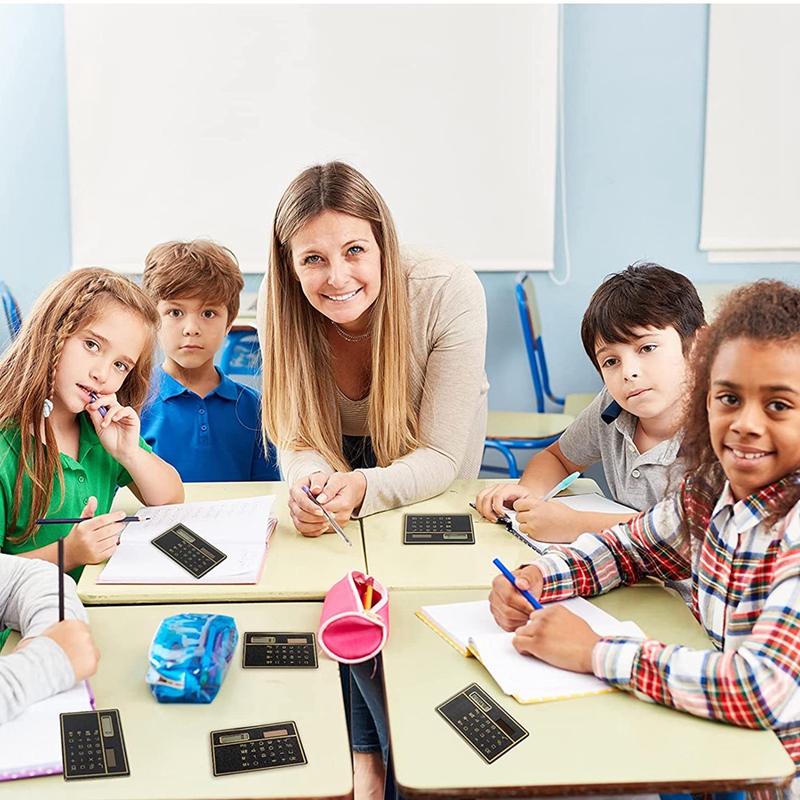 20Pieces Mini Calculator 8 Digits Accounting Pocket Calculator Portable Small Solar Powered Calculator For Office School