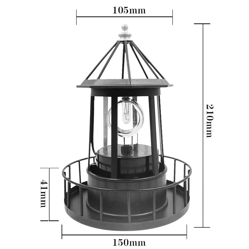 Newest Solar LED Rotating Lighthouse Light Garden Yard Lawn Lamp Lighting Outdoor Home Decor