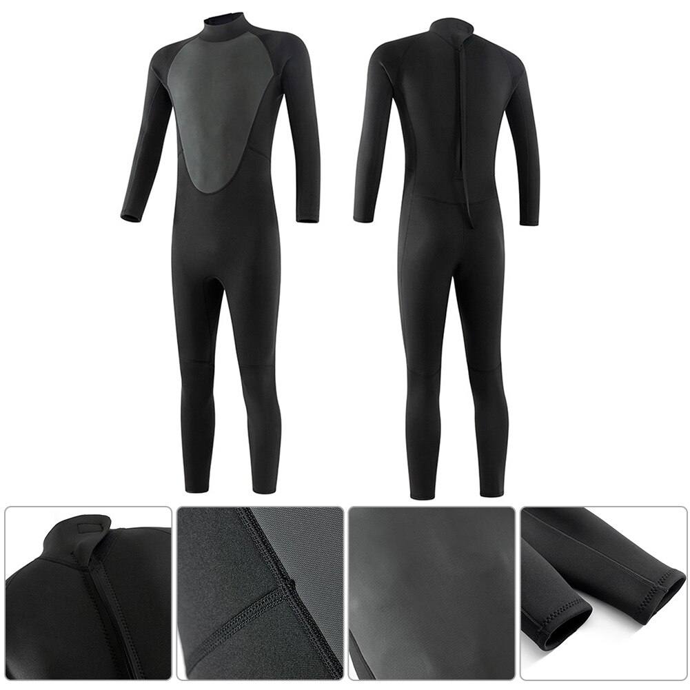 Mono completo de 3mm para hombre, traje cálido elástico para natación, surf, traje de baño de una pieza, esnórquel húmedo