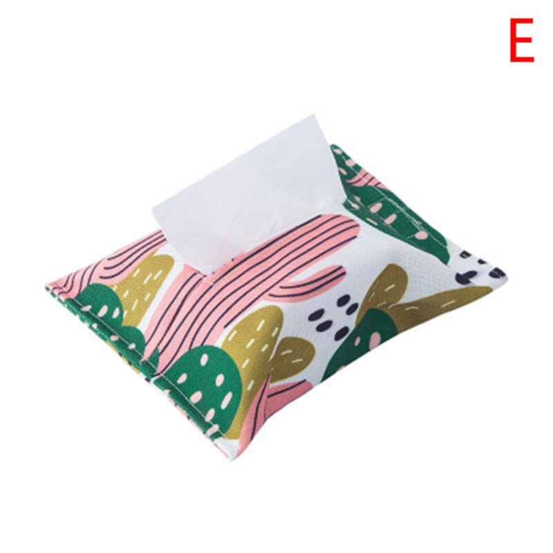 1 Pc Stof Cartoon Tissue Box Cover Zakdoek Servet Houder Cover Dier Katoen En Linnen Tissue Papier Opbergtas: --E