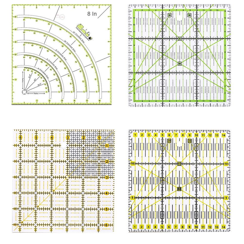 DIY Drawing Ruler Patchwork Ruler High Grade Acrylic Material Transparent Ruler Scale Office School Line Drawing