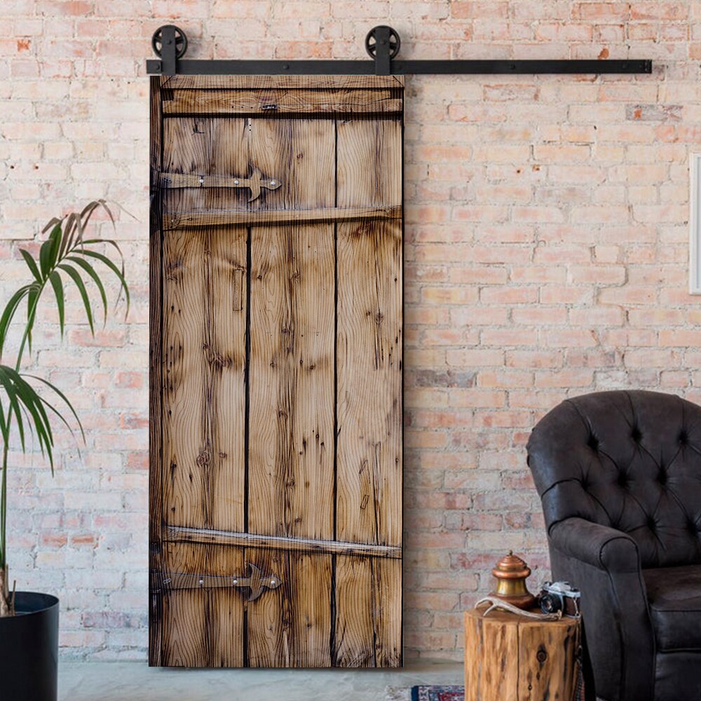 3D grano de madera repujado PVC antigua puerta de madera pegatina adhesivo decoración del hogar papel pintado impermeable a prueba de rasgaduras póster de pared mural calcomanías: dm092