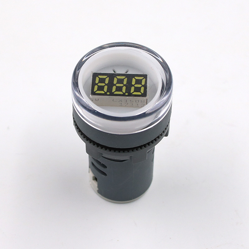 22MM AD16 AD16-22DSV tipo AC 60-500V Mini medidor de voltaje LED pantalla Digital AC voltímetro indicador de luz /lámpara piloto 110V 220V: Blanco