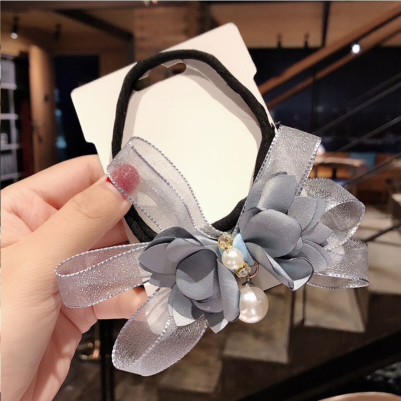 Moño de flores para mujer, Donut para hacer moños, perlas grandes dulces, herramienta de fabricación de cabello artesanal, accesorios para el cabello: 2
