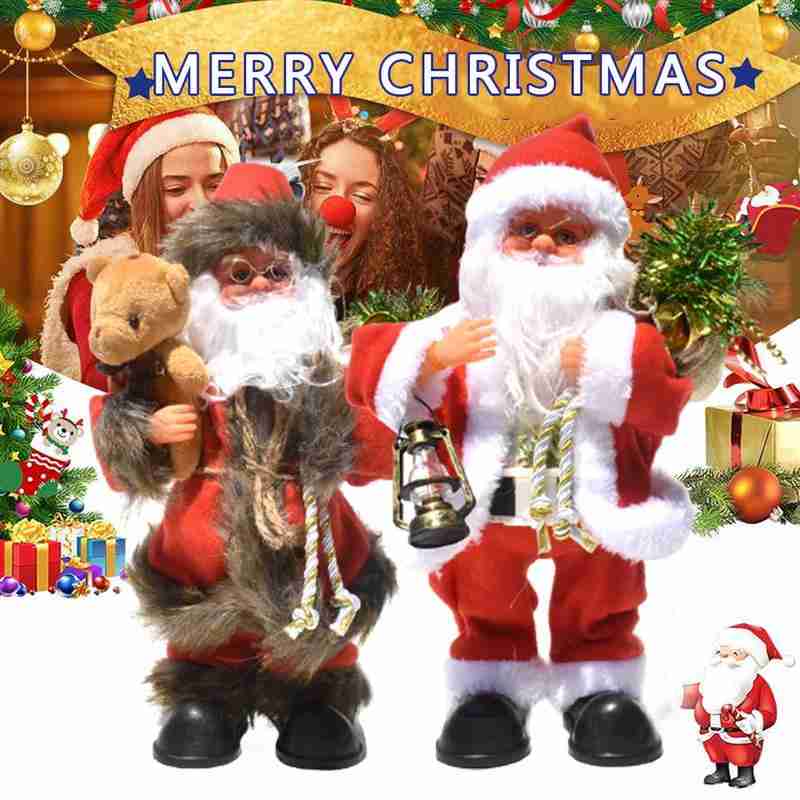 Elektrische Kerstman Pop Speelgoed Dansen Zingen Muziek Kerstman Kinderen Speelgoed Familie Party Kerst Decoratie Pop