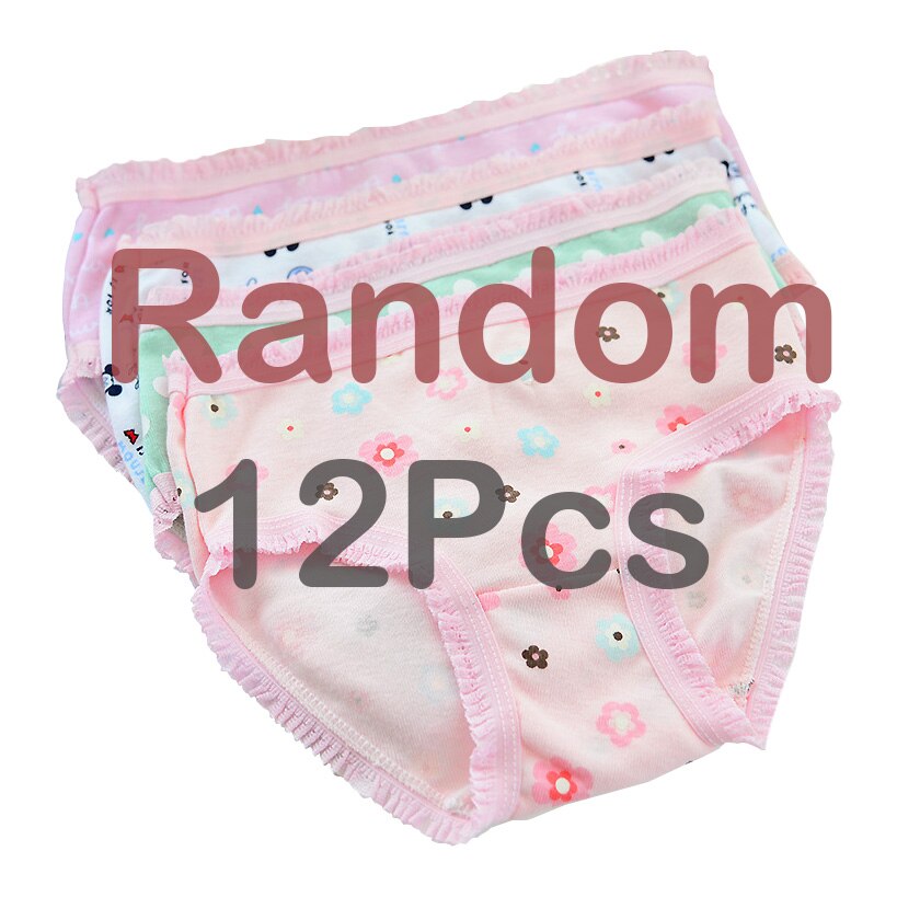 12 Pz/lotto 200-Tipi di Stile Delle Ragazze Slip In Cotone Biologico Per Bambini Biancheria Intima Del Bambino Per La Ragazza dei bambini Mutandine E Boxer Vestiti Del Bambino 2-10 y: 2T
