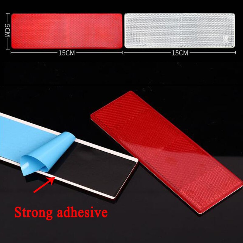 10pieces Red and white plastic retro reflector Truck reflective safety for car