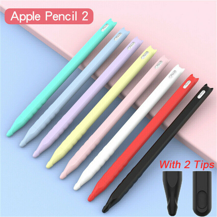 1PCS For Apple Pencil 2nd Gen Silicone Case Sleeve iPencil Grip Holder Pen Skin Cover 170mm